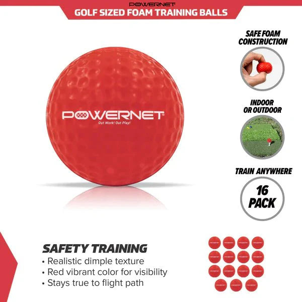 16 Pack Practice Foam Golf Balls