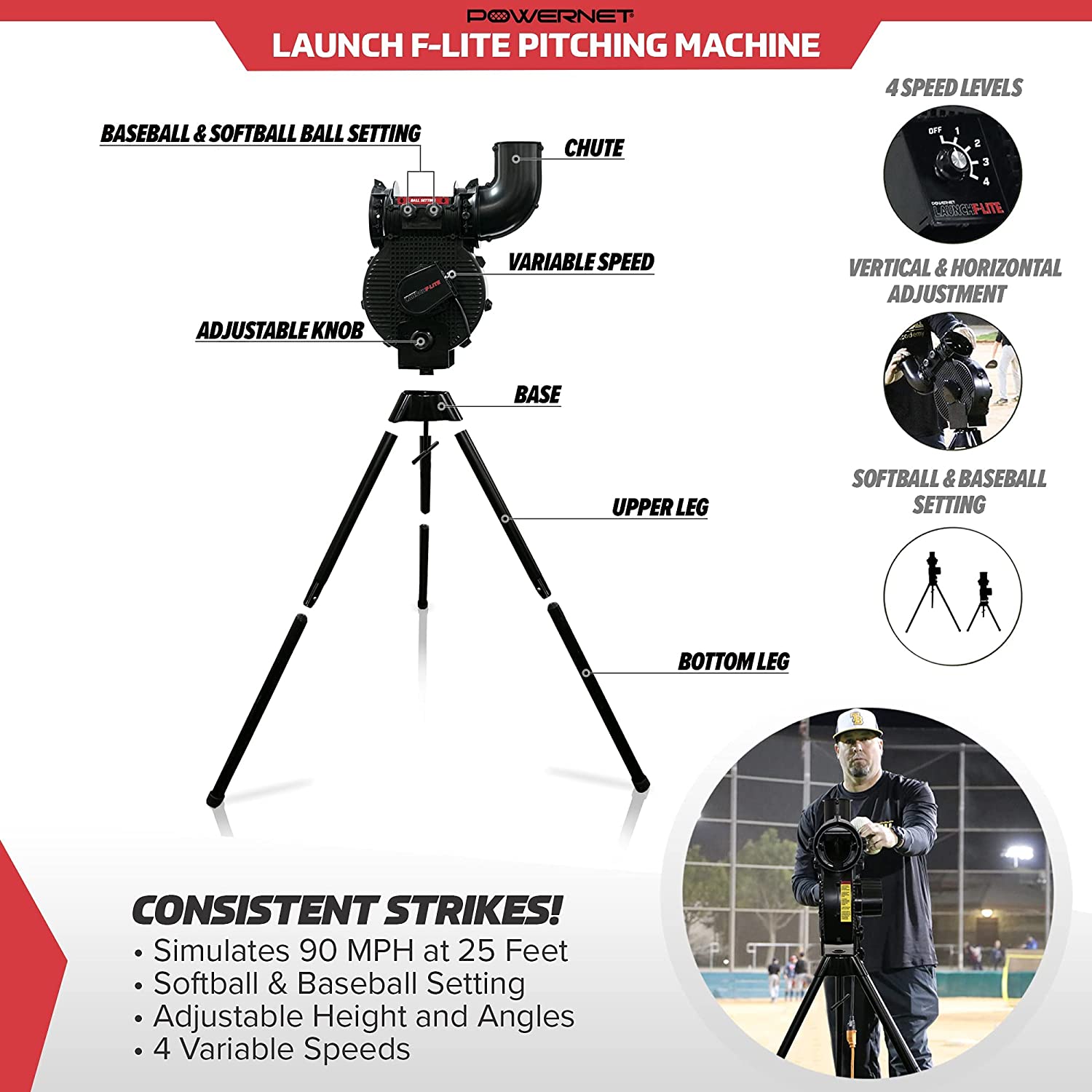 Launch F-Lite Pitching Machine