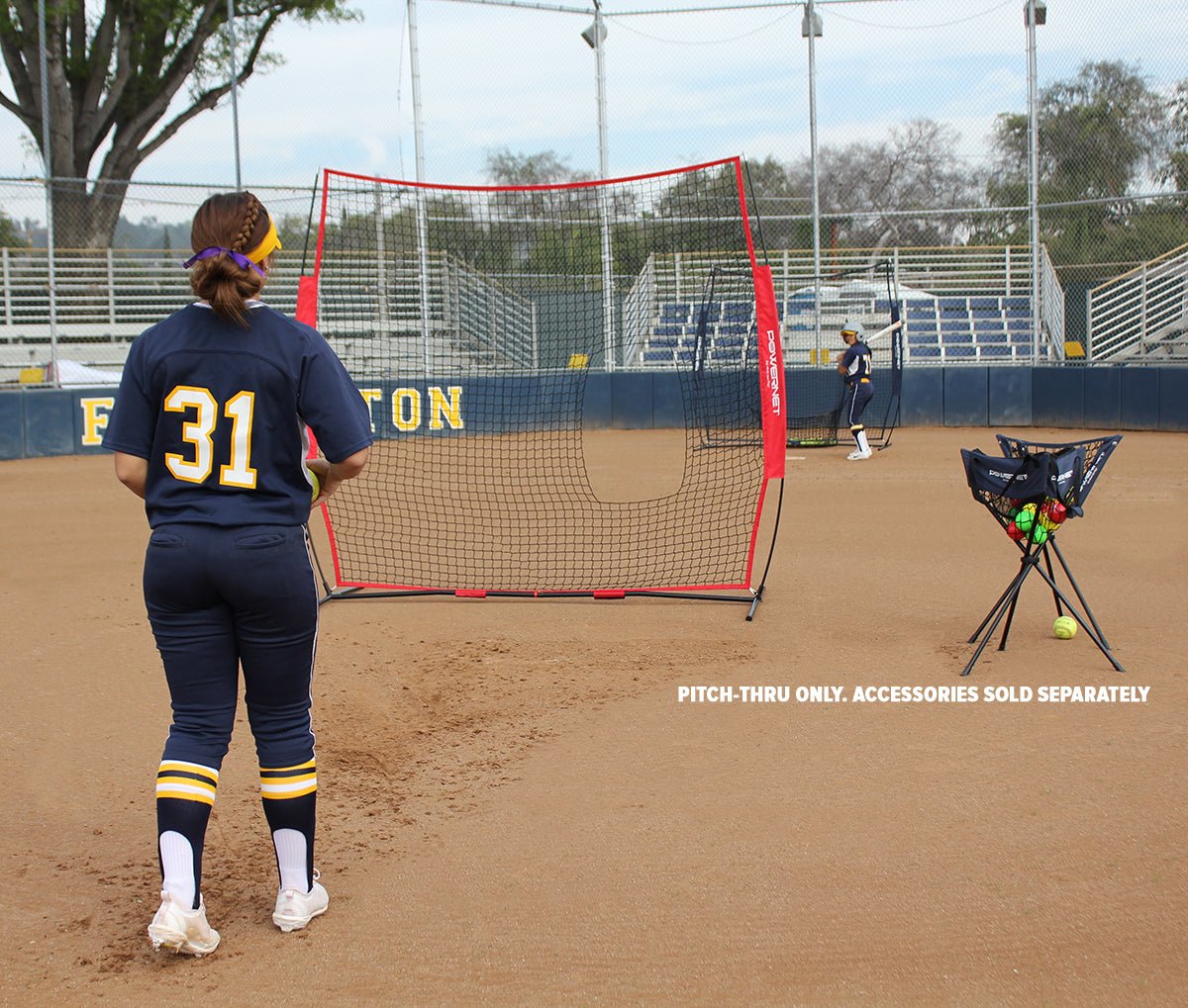PowerNet 7x7 ft Pitch-Thru Protection Screen for Softball