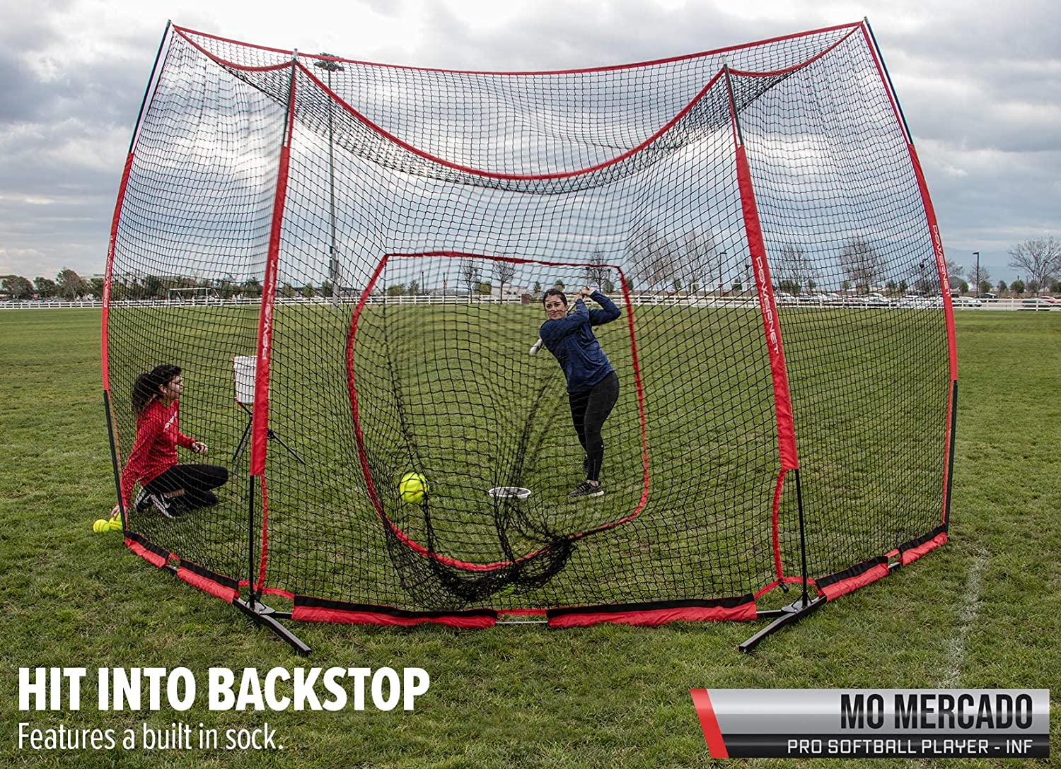 PowerNet Large Portable Baseball Backstop