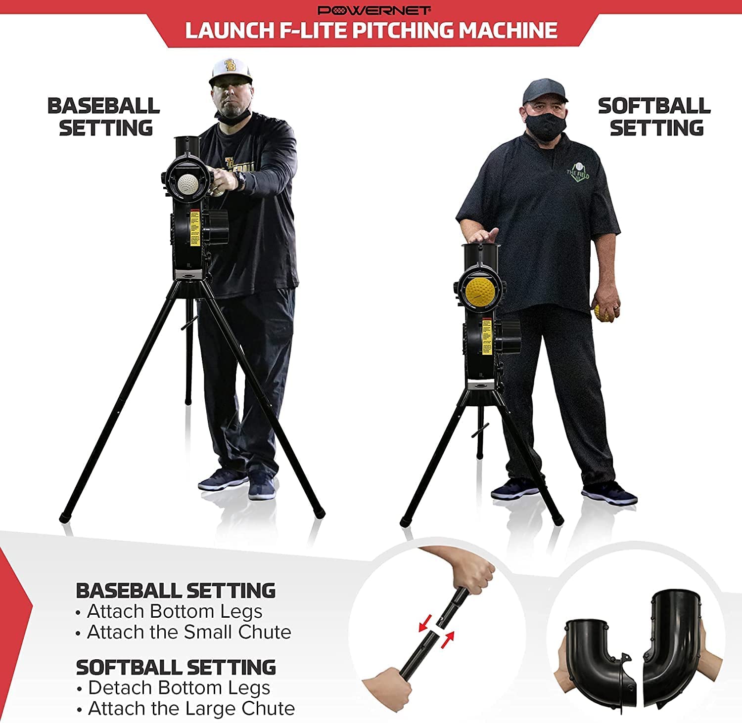 PowerNet Launch F-lite Ultra Light Dimpled Practice Balls for Pitching Machine