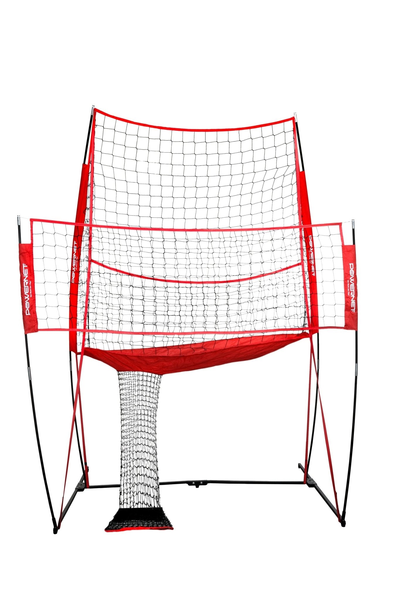 PowerNet Volleyball Practice Net Station | 8 ft Wide by 11 ft High