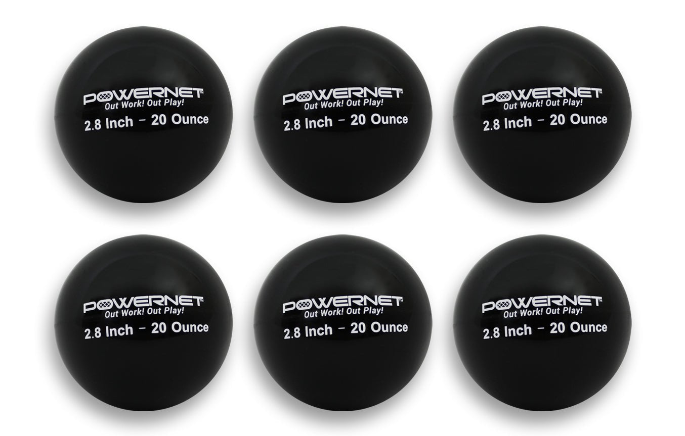 PowerNet Weighted Training Balls 2.8" Baseball 6 Pack