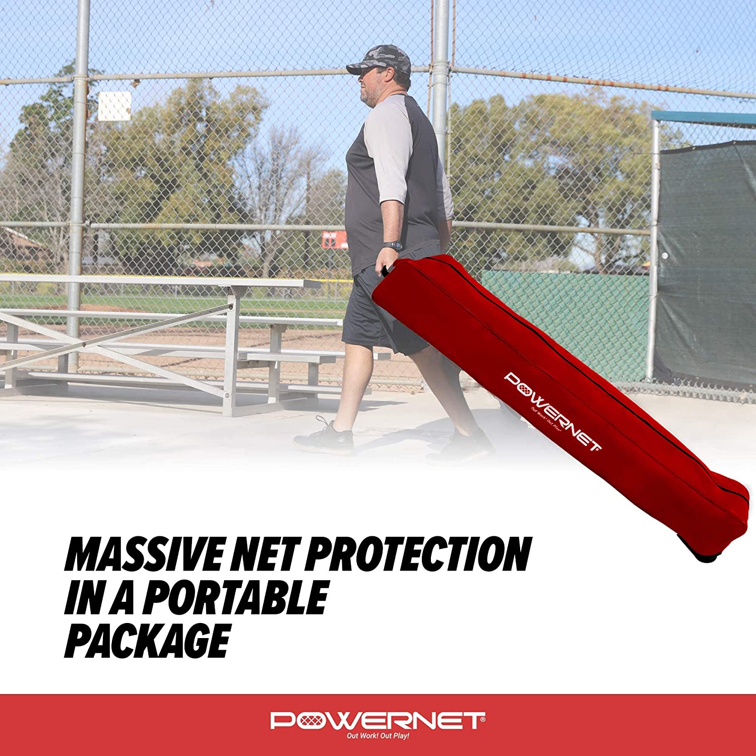 PowerNet XL Sports Barrier Net 21.5 ft x 11.5 ft - 247 SqFt of Protection